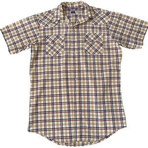 Big Mac mens short sleeved collared casual shirt orange red blue size LXT